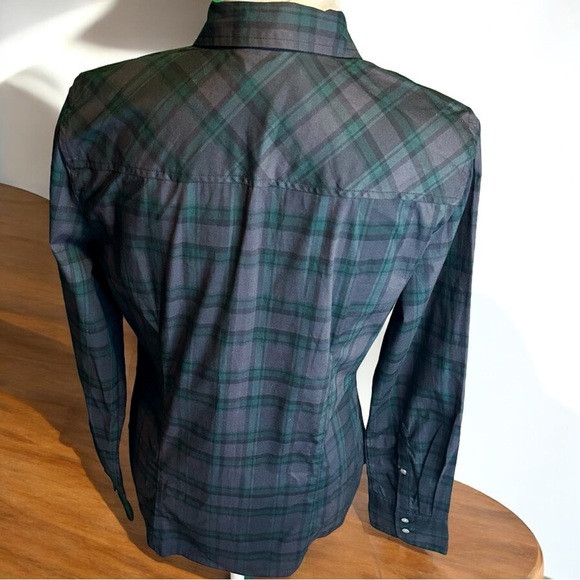J. Crew ‘Slim Stretch Perfect Button-Down Shirt’ in “Black Watch Tartan” Size 10 - Picture 12 of 16